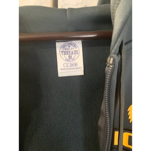 University Iowa Hawkeye Full Zip Jacket HOOD LINED Football Sports Team - Picture 5 of 7